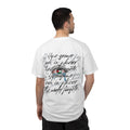 T-Shirt — Watercolor Eye Graphic with Script Back Print